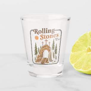 The Stone Was Rolled Away He Is Alive Easter Shot Glass