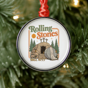 The Stone was Rolled Away He is Alive Metal Tree Decoration