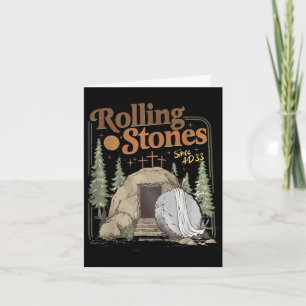 The Stone Was Rolled Away He Is Alive Retro Christ Card