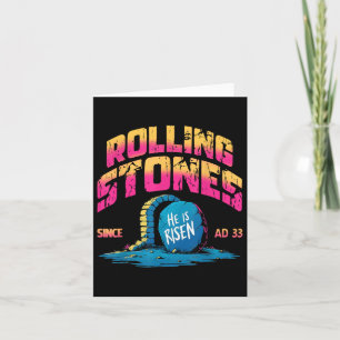 The Stone Was Rolled Away He Is Alive Retro Christ Card