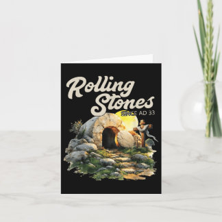 The Stone Was Rolled Away He Is Alive Retro Christ Card