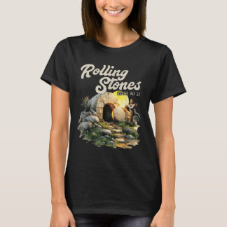 The Stone Was Rolled Away He Is Alive Retro Christ T-Shirt