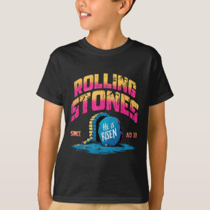 The Stone Was Rolled Away He Is Alive Retro Christ T-Shirt