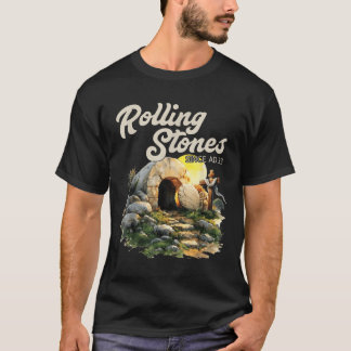 The Stone Was Rolled Away He Is Alive Retro Christ T-Shirt