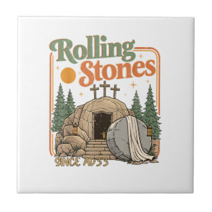 The Stone was Rolled Away He is Alive Tile