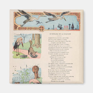 The Stork and the Fox from the Fables Magnet