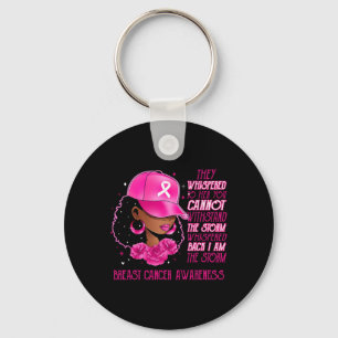 The Storm Black Women Breast Cancer Survivor Pink Key Ring