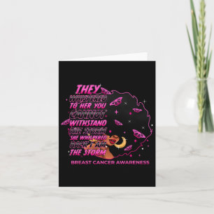 The Storm Black Women Breast Cancer Warrior Pink R Card