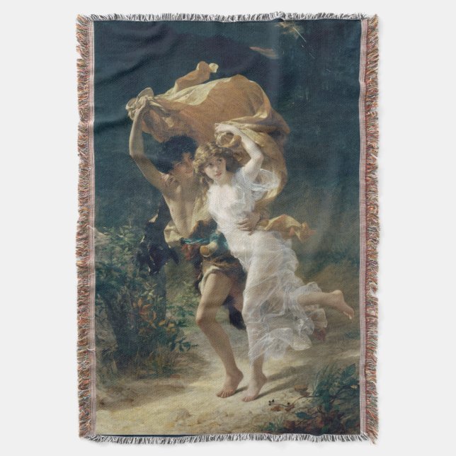 The Storm by Pierre Auguste Cot Throw Blanket (Front Vertical)