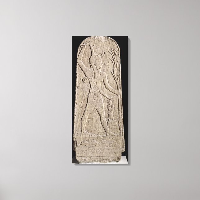 The storm-god Baal with a thunderbolt Canvas Print (Front)