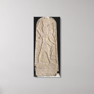 The storm-god Baal with a thunderbolt Canvas Print