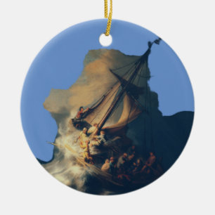 The Storm on the Sea of Galilee Ceramic Tree Decoration
