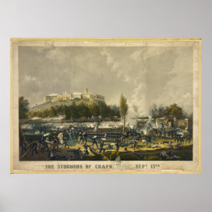 The Storming of Chapultepec Mexican American War Poster