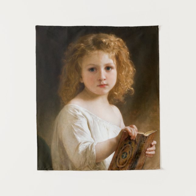 The Story Book, 1877 by William-Adolphe Bouguereau Tapestry (Front)