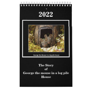 The story of George the mouse in a log pile house Calendar