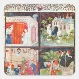 The Story of Lancelot Square Sticker