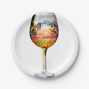 The story of wine paper plate