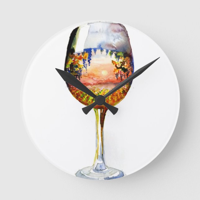 The story of wine round clock (Front)