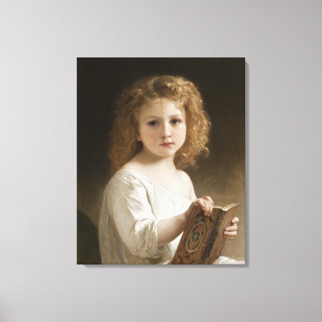 The Storybook - William Bouguereau Canvas Print (Front)