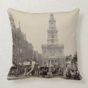 The Strand, c.1880 (sepia photo) Cushion