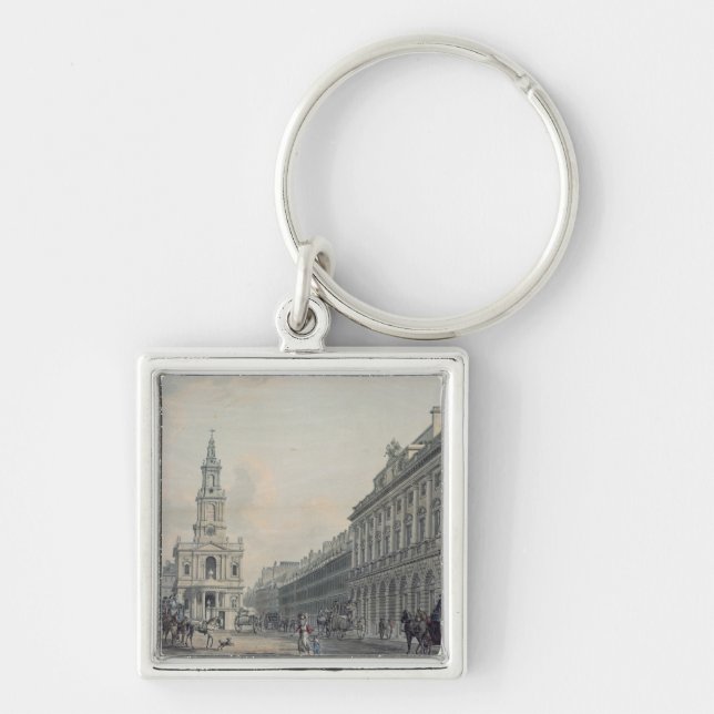 The Strand with Somerset House and St. Mary le Str Key Ring (Front)