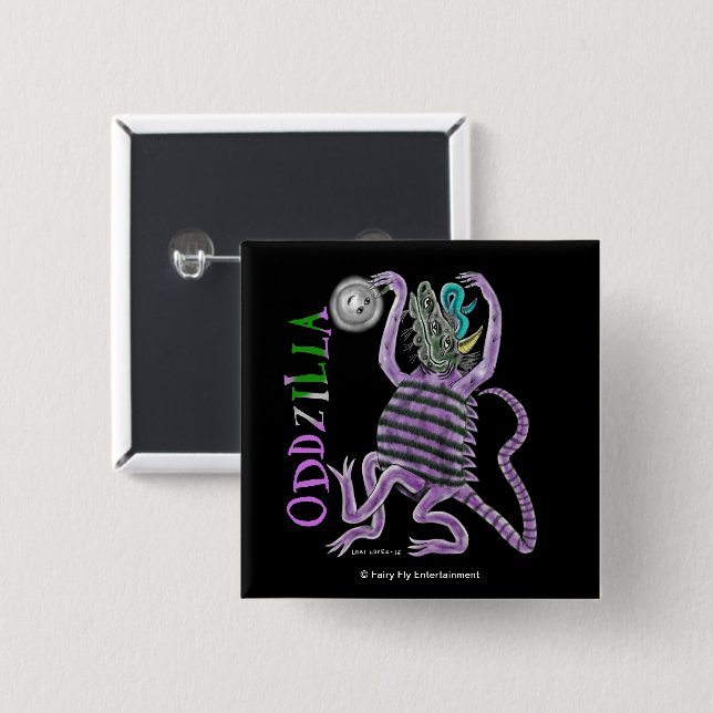 The Strange Tail Of Oddzilla 15 Cm Square Badge (Front & Back)