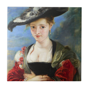 The Straw Hat Peter Paul Rubens masterpiece Tile
