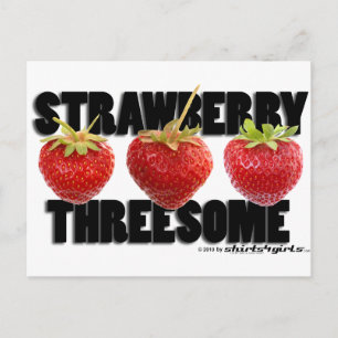 The Strawberry Threesome Postcard