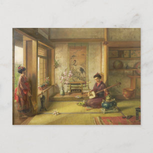 The Stray Shuttlecock (oil on canvas) Postcard