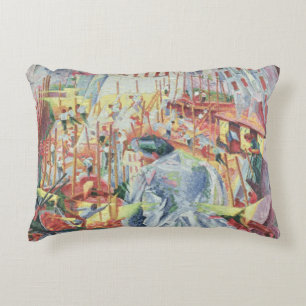 The Street Enters the House, 1911 Decorative Cushion