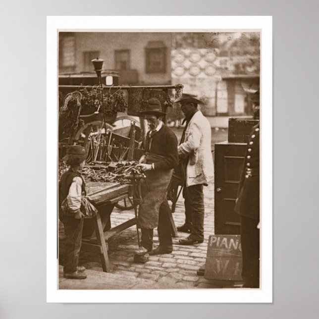 The Street Locksmith, from 'Street Life in London' Poster (Front)