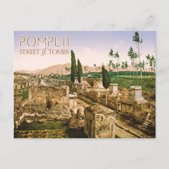 The Street of Tombs, Pompeii, Italy Postcard (Front)