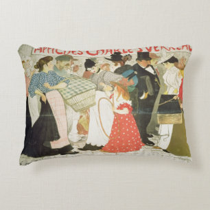 'The Street', poster for the printer Charles Verne Decorative Cushion