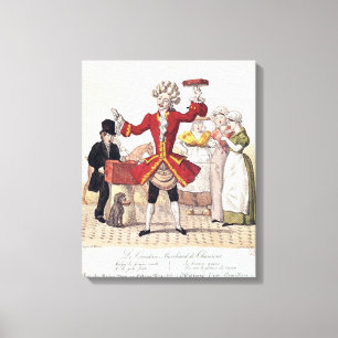 The Street Singer, engraved by Alois Senefelder Canvas Print