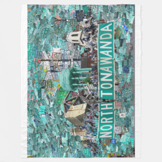 The Streets of North Tonawanda NY Fleece Blanket