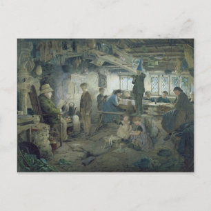 The Strict School Master, 1868 Postcard