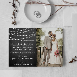 The String Lights On Chalkboard Wedding Collection Announcement