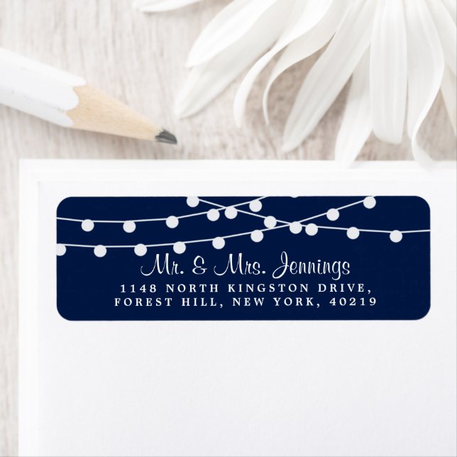 The String Lights On Navy Blue Wedding Collection (Insitu)