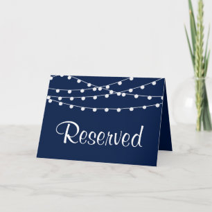 The String Lights On Navy Blue Wedding Collection Note Card