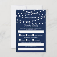 The String Lights On Navy Blue Wedding Collection