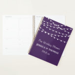 The String Lights On Purple Wedding Collection Planner<br><div class="desc">Get ready for your big day in style with this elegant and very trendy wedding planner. The design is easy to personalise with your own names and wedding date and you can keep all your design ideas, important wedding information and much more safely together in this personalised planner. Matching wedding...</div>
