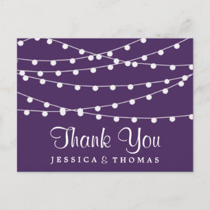 The String Lights On Purple Wedding Collection Postcard