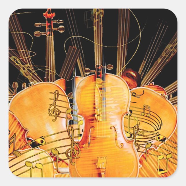 THE STRINGS OF SUNSHINE SQUARE STICKER (Front)