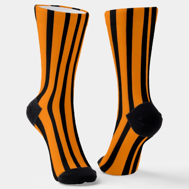 The Stripes of Halloween Socks (Angled)