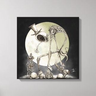 The stroll (with moon) canvas print