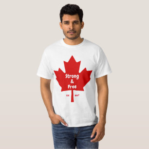 The "Strong and Free" Maple Leaf Tee