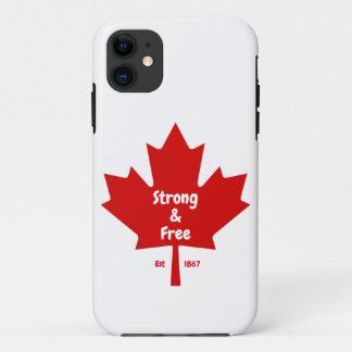  The "Strong and Free" Maple Leaf Tee Case-Mate iPhone Case