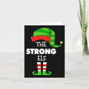The Strong Elf Group Matching Family Christmas Pjs Card