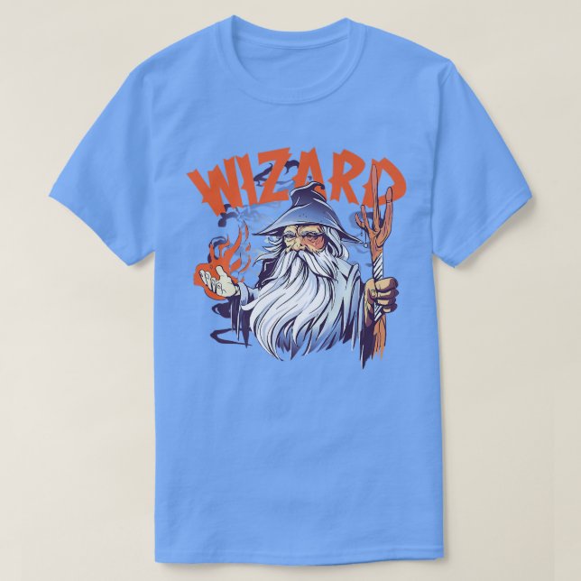 The Strong Old Wizard Magical Power Wizard  T-Shirt (Design Front)