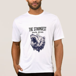 The Strongest Papa Bear, Fathers day Personalise T-Shirt